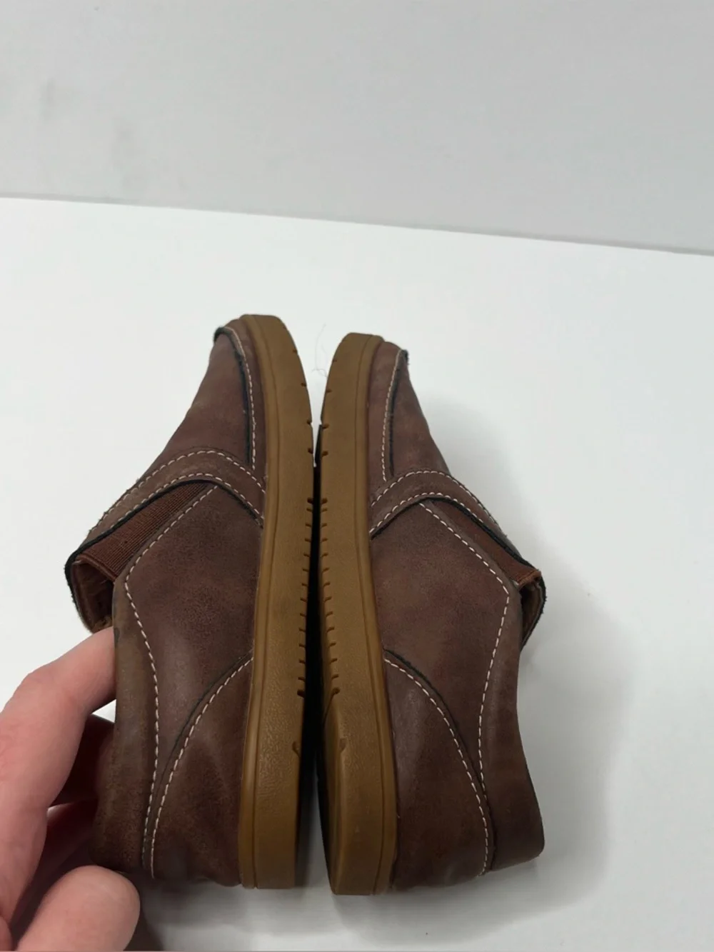 BORN Boys Brown Loafers Dress Shoes Sz 10 Western Cowboy Classic Casual Neutral